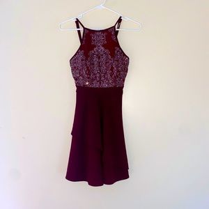 Maroon semi dress